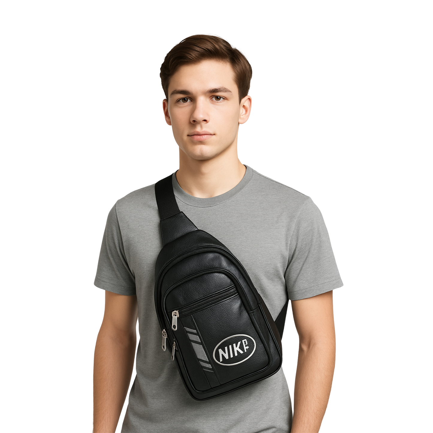 Leather Chest & Shoulder Bag for Men - Casual & Trendy