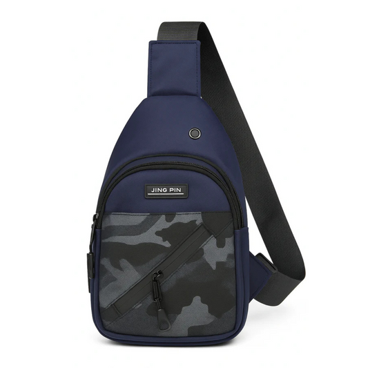 Sleek Navy Camouflage Chest Crossbody Bag - Stylish, Functional, and Ready for Anything
